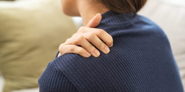 woman with Relieve Rotator Cuff Pain at Night